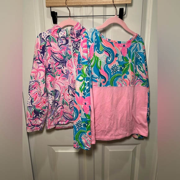Lilly Pulitzer Other - Lilly Pulitzer Girls size L 8-10 Bundle Popover and long sleeve Tee